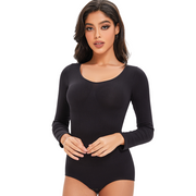 Magic Long-Sleeve Seamless Sculpting Shapewear Bodysuit