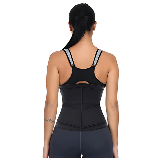 Premium Waist Trainer With Double Compression Straps & Supportive Zipper